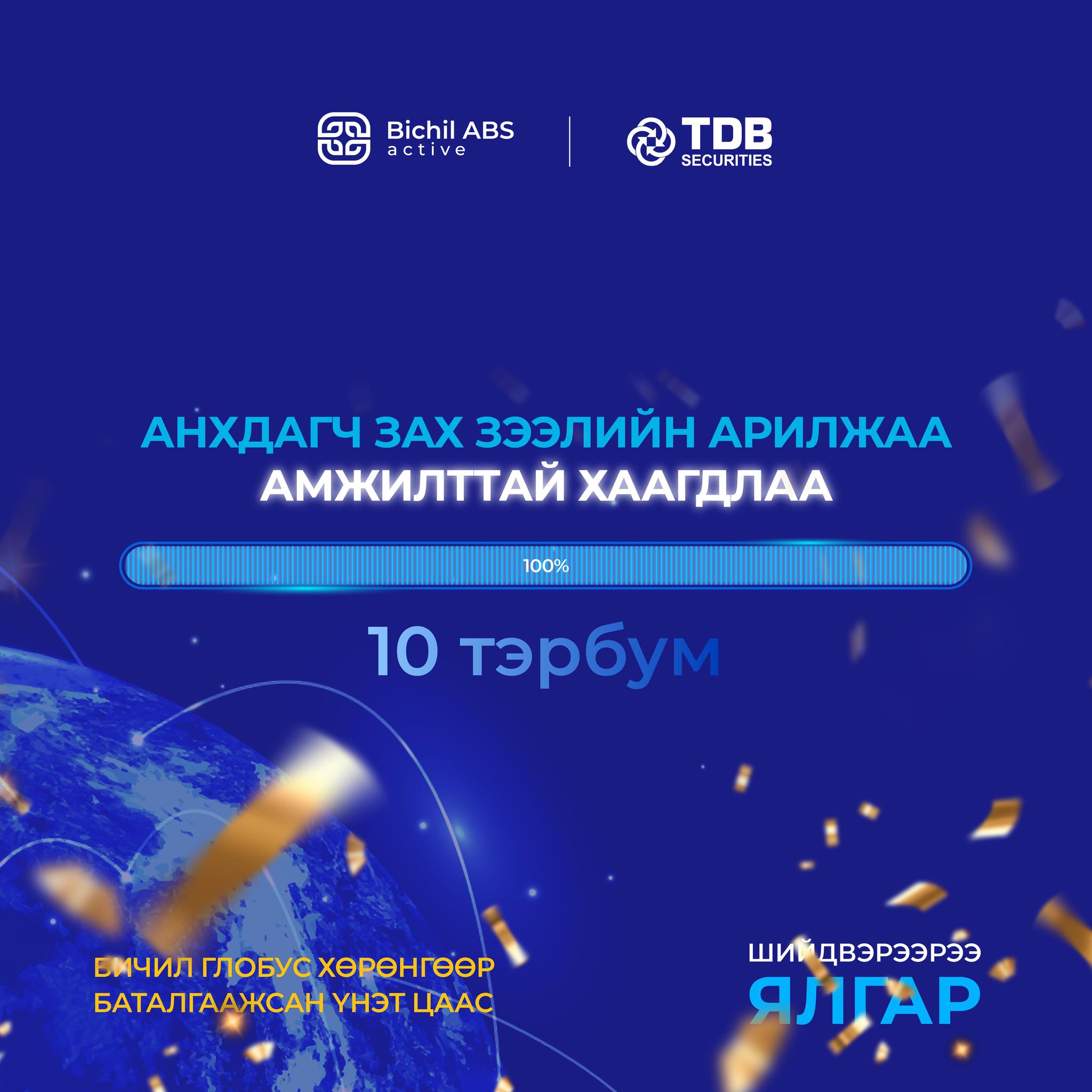 "БИЧИЛ ГЛОБУС” ХӨРӨНГӨӨР БАТАЛГААЖСАН ҮНЭТ ЦААС АНХДАГЧ ЗАХ ЗЭЭЛИЙН ...
